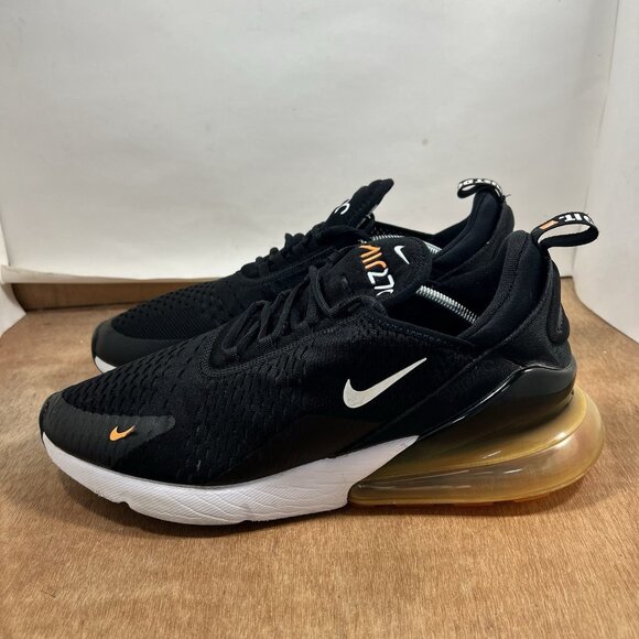 Nike Air Max 270 Men's Size 13 Black White Orange Running Shoes AH8050 014 - Picture 4 of 11